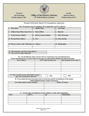 Kansas Expungement Petition
