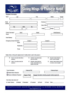 Medical Travel Patient Application Form