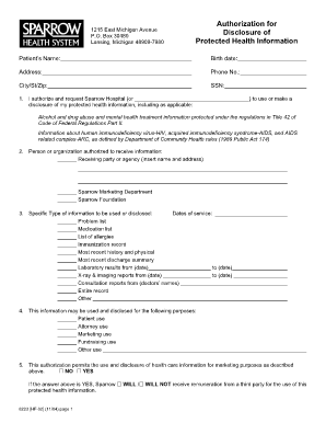 Authorization for Disclosure of Protected Health Information