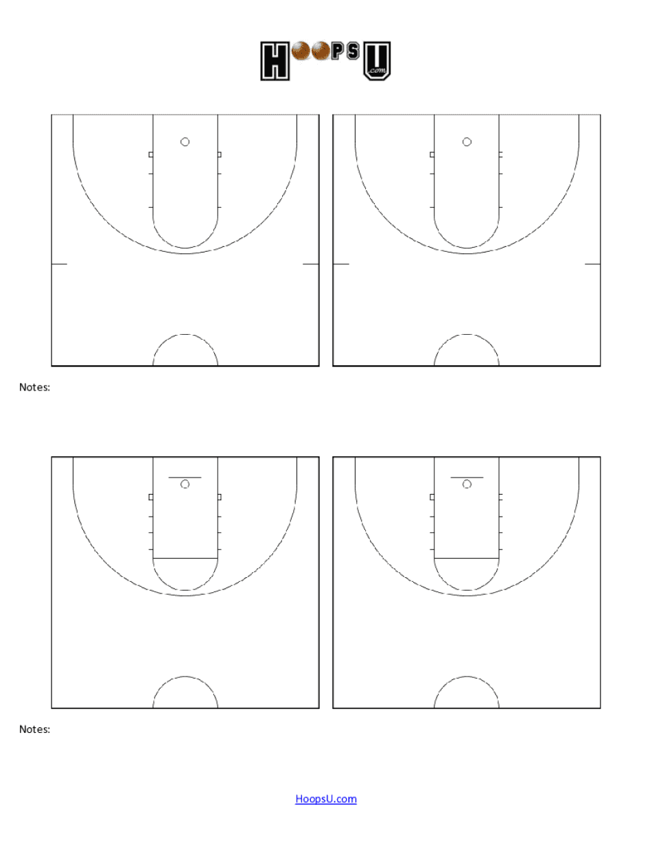 Quick Basketball Court Templates Fill out