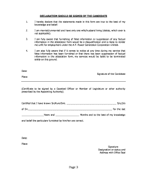 Employment Attestation Form