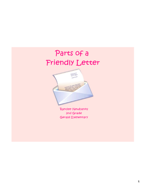 Parts of a Friendly Letter - pkwy k12 mo