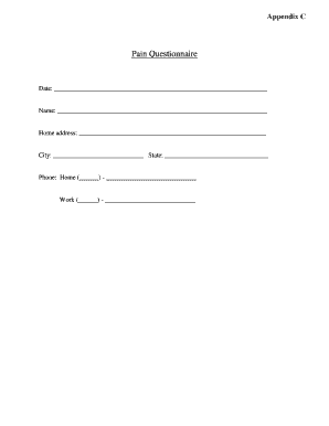 Pain Questionnaire