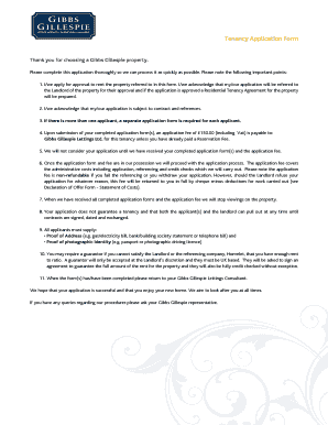 Tenancy Application Form