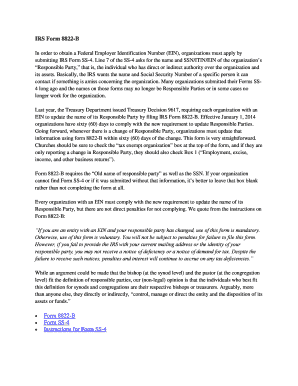 IRS Form 8822-B