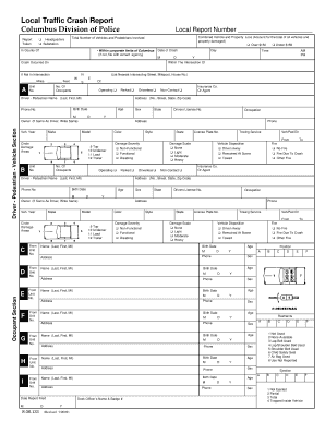Columbus Police Traffic Crash Report