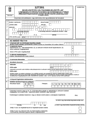 Hungarian Tax Identification Form