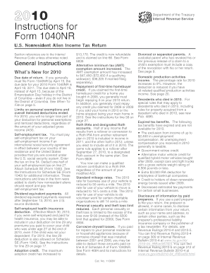 Instructions for Form 1040NR