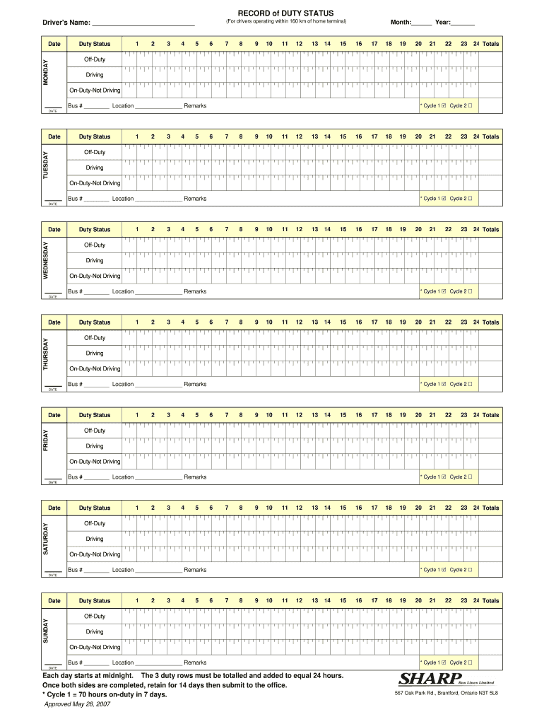 record of duty status form Preview on Page 1