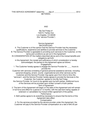 Service Agreement