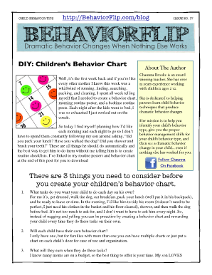 editable daily behavior chart
