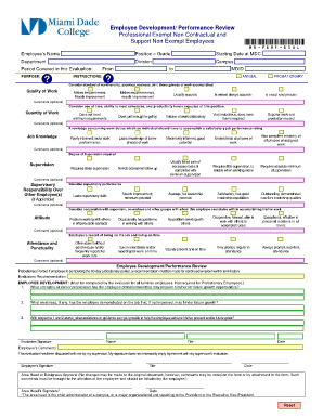 Employee Performance Review Form