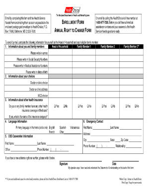 Maryland HealthChoice Enrollment Form
