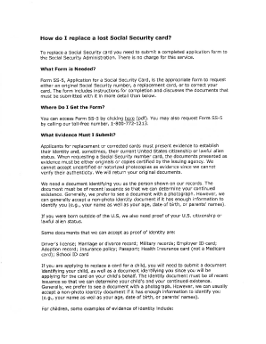 Social security card document number - Form SS-5 (05-2006) ef (05-2006) Destroy Prior Editions