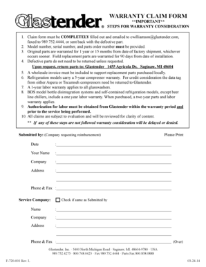 glastender warranty