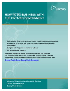 How to do business with the Ontario Government brochure