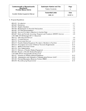 130 CMR 409.000 Durable Medical Equipment - Mass.Gov