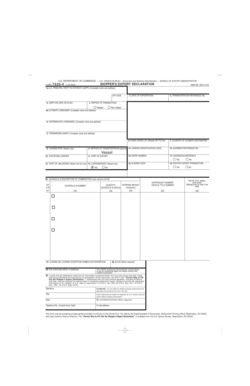 US Shipper's Export Declaration Form 7525-V