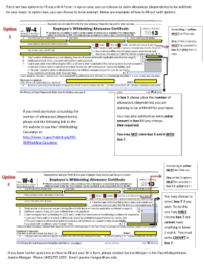 There are two options to fill out a W-4 Form