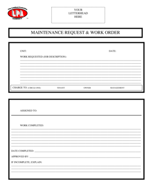 maintenance work order link