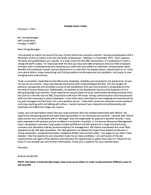 Sample Cover Letter - History - University of Wisconsin Madison - history wisc