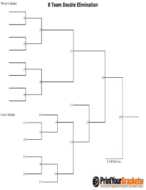 8 Team Double Elimination Bracket