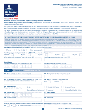 uk visa form 2013