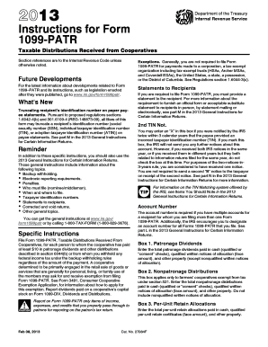 Instructions for Form 1099-PATR