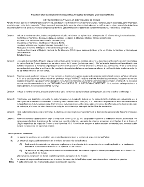 Certificación de Origen CAFTA-DR