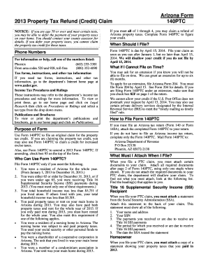 Arizona Property Tax Refund Claim Form