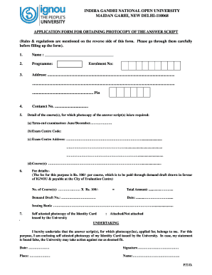 ignou answer sheet sample