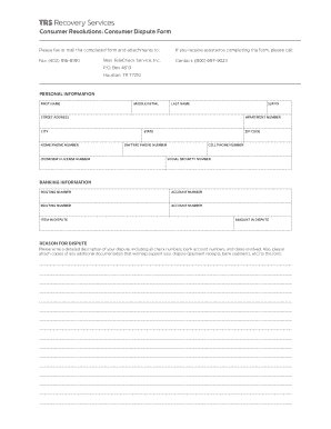 Consumer Dispute Form