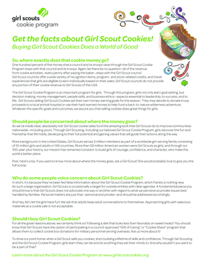 Fillable Online girlscoutsgcnwi Get the facts about Girl Scout Cookies ...