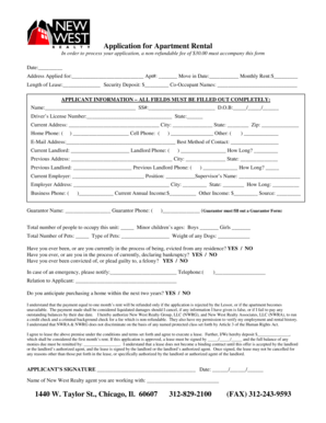 Apartment Rental Application