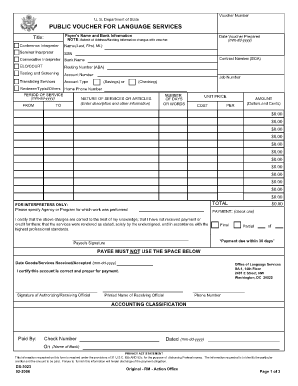 Public Voucher For Language Services