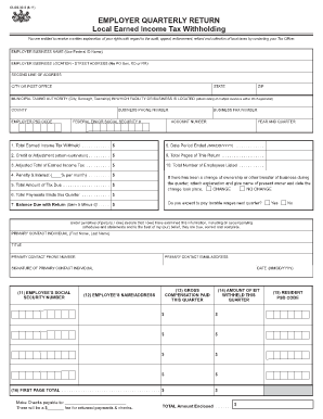 CLGS-32-5 Employer Quarterly Return