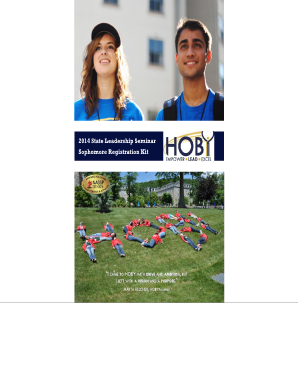 HOBY State Leadership Seminar Registration Kit