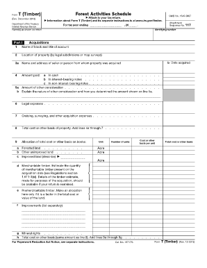 Form T Timber Tax Form