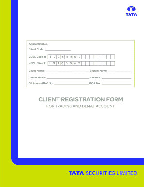Tata Securities KYC Application Form