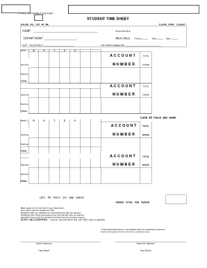 Time card signature statement - Student Timecard. This form needs to be completed if you do not have a P45 - infohost nmt