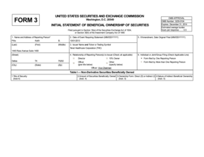Form 3 Beneficial Ownership Statement