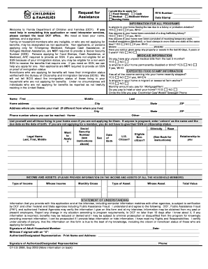 Florida Request for Assistance Form