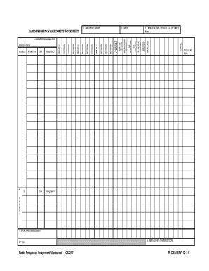 Radio Frequency Assignment Worksheet ICS 217 RI DEM ERP 10 ... - dem ri