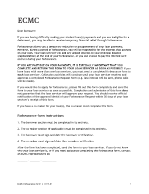 Student Loan Forbearance Request Form