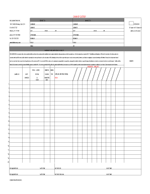Chain of Custody Form