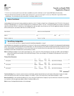 Transfer on Death (TOD) Registration Request