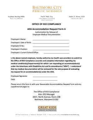 ADA Accommodation Request Form