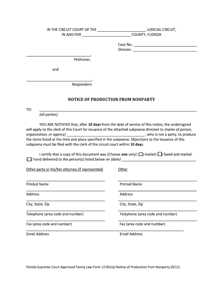 what is 12931a florida 2011 form Preview on Page 1