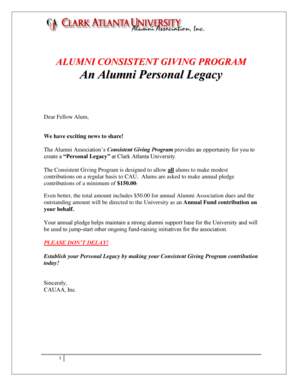 Alumni Consistent Giving Program