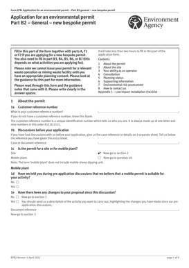 Environmental Permit Application Part B2